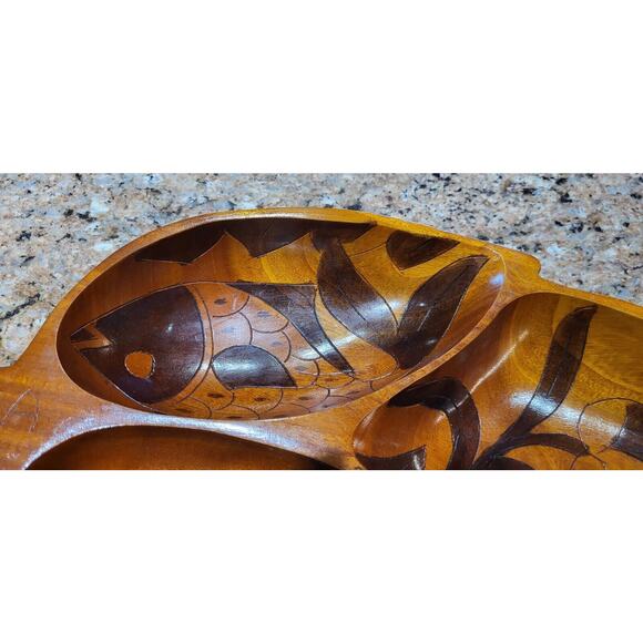 Wooden Serving Divided Tray St. Lucia 18" Length - Picture 10 of 16